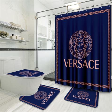 versace bathroom set replica|versace shower curtain set.